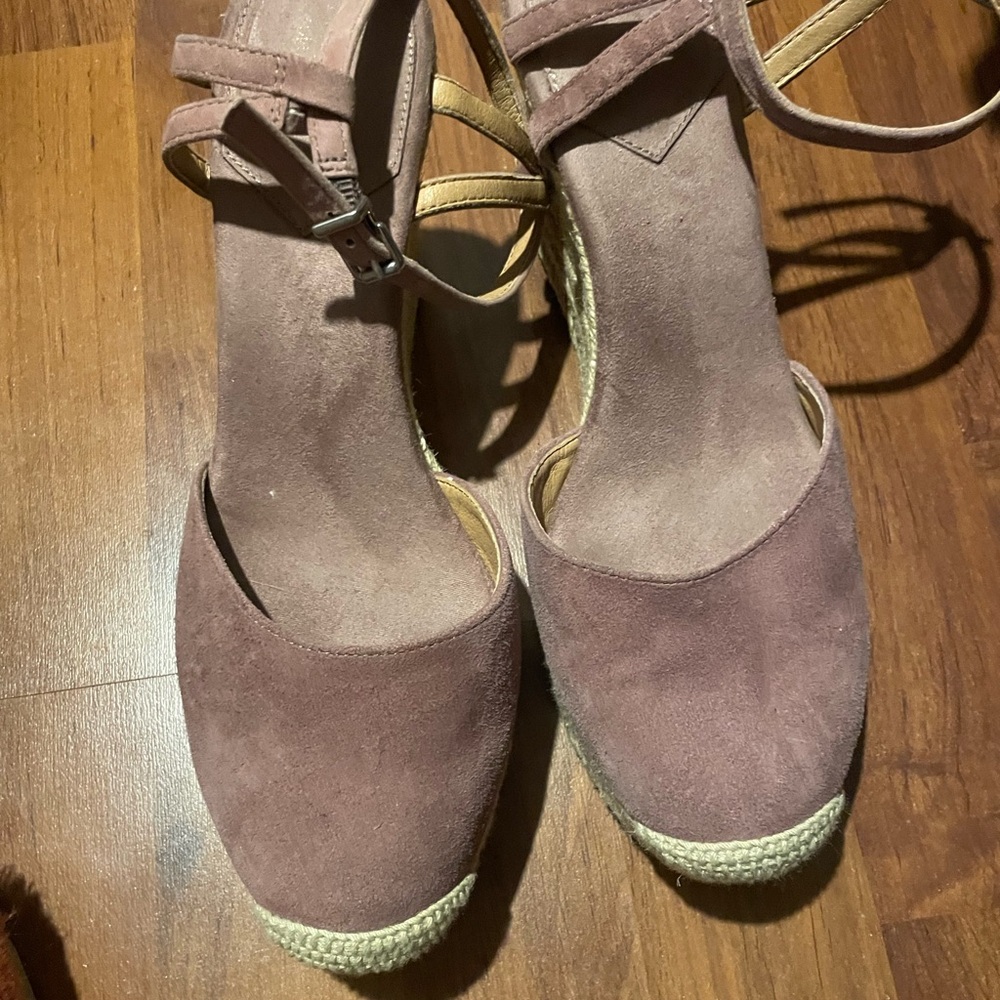 Crown Vintage Brown Espadrille Shoes with Ankle Straps